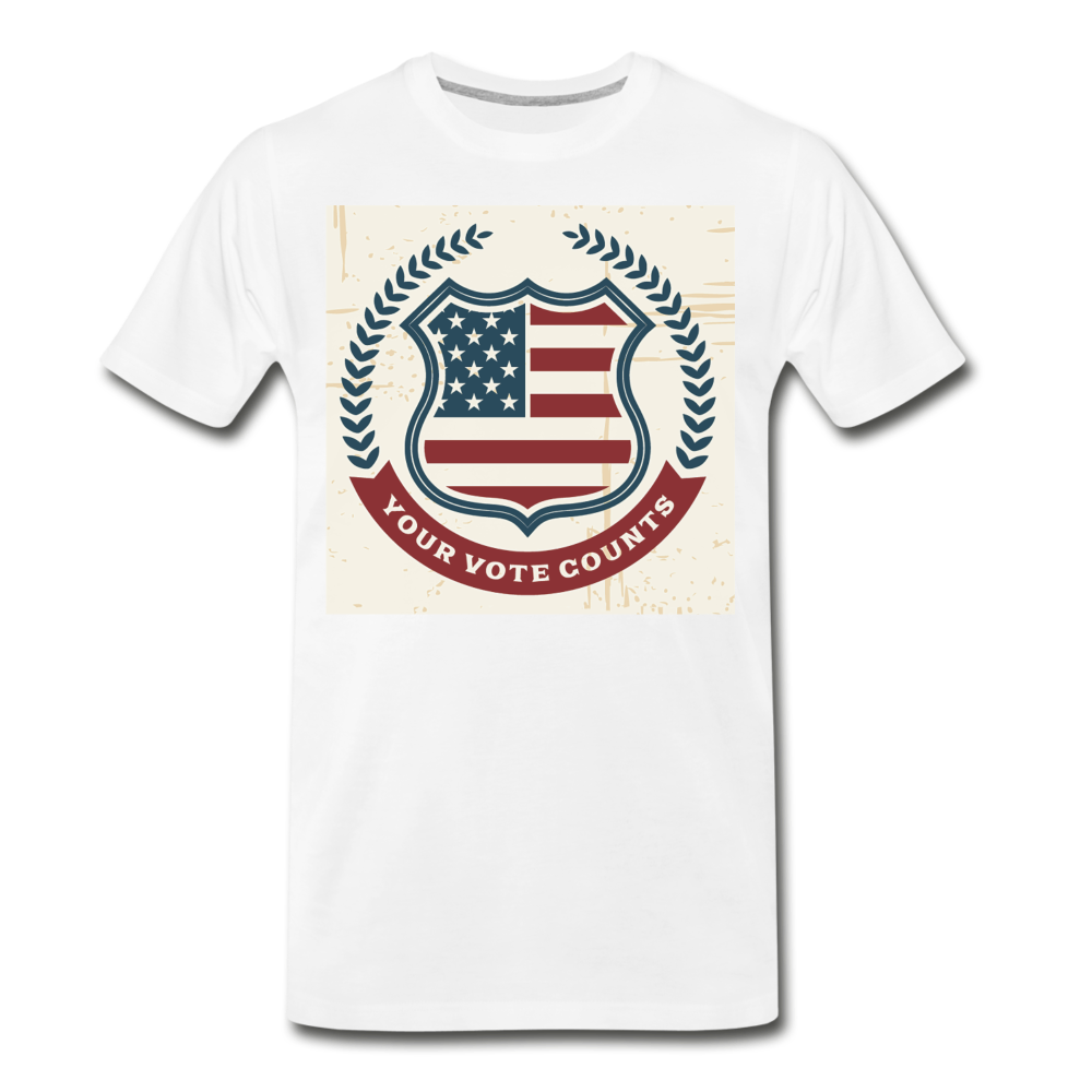 Vintage Your Vote Counts - Men's Premium T-Shirt - white