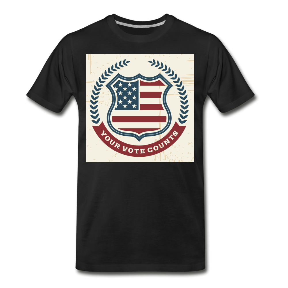 Vintage Your Vote Counts - Men's Premium T-Shirt - black