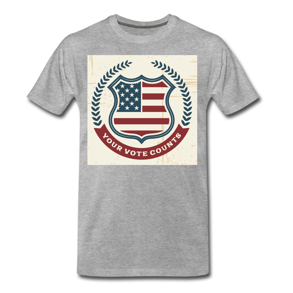 Vintage Your Vote Counts - Men's Premium T-Shirt - heather gray