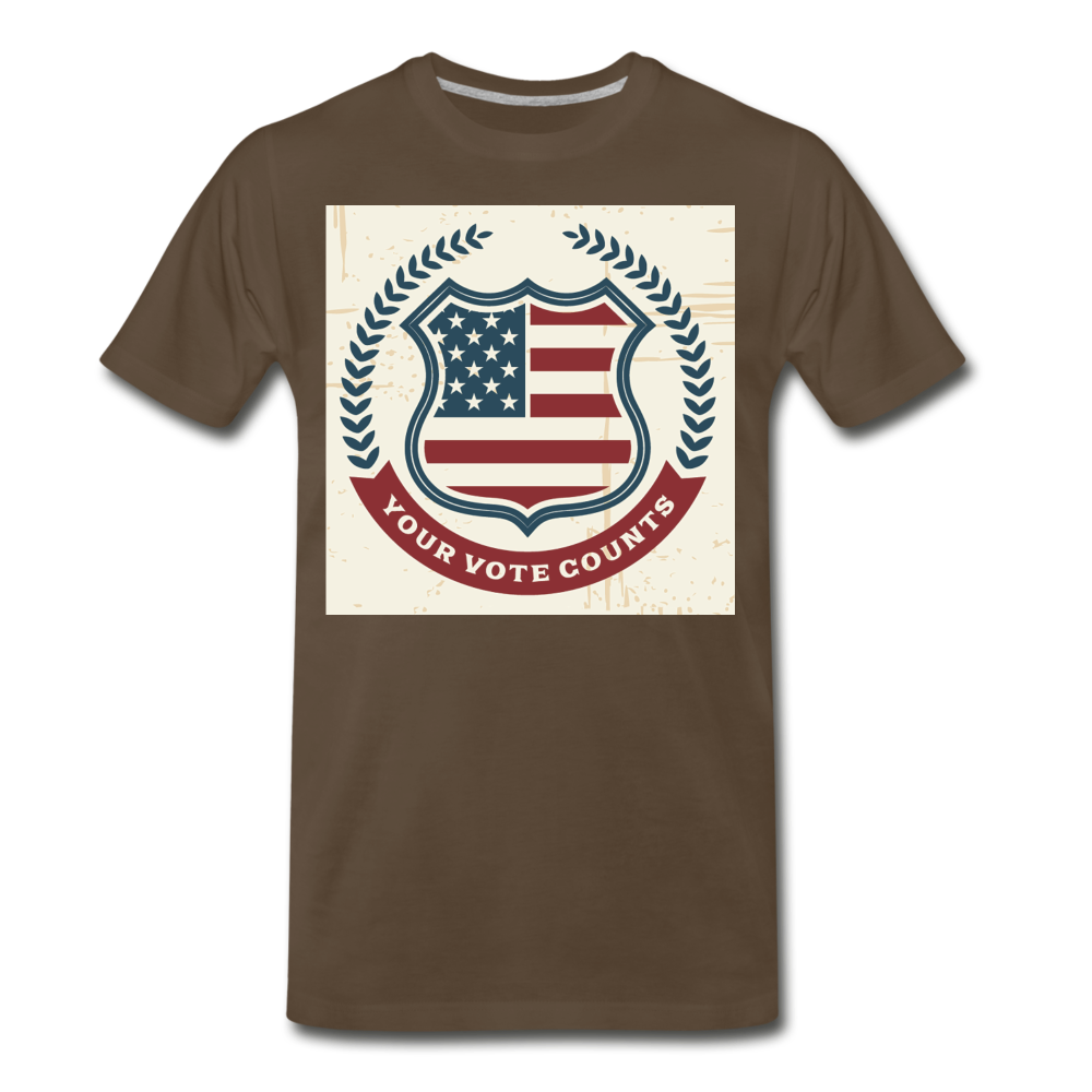 Vintage Your Vote Counts - Men's Premium T-Shirt - noble brown