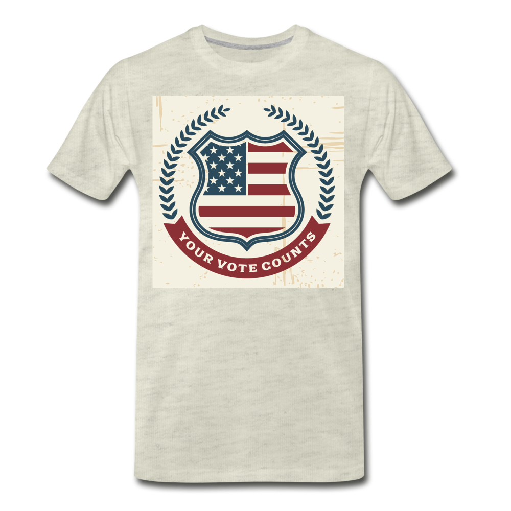 Vintage Your Vote Counts - Men's Premium T-Shirt - heather oatmeal