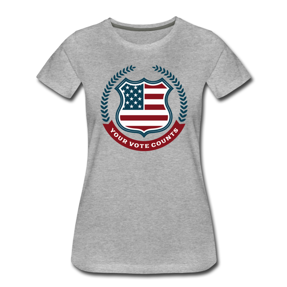 Your Vote Counts - Women’s Premium T-Shirt - heather gray