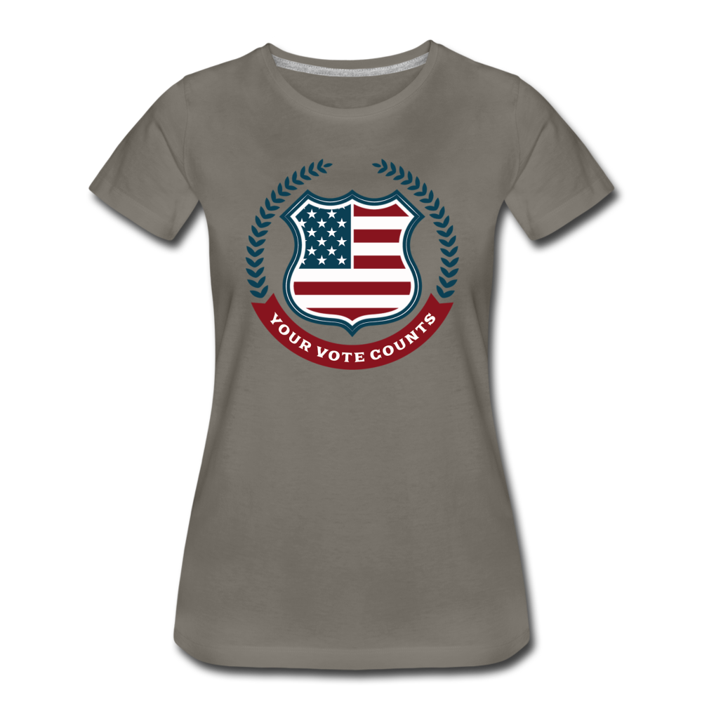 Your Vote Counts - Women’s Premium T-Shirt - asphalt gray