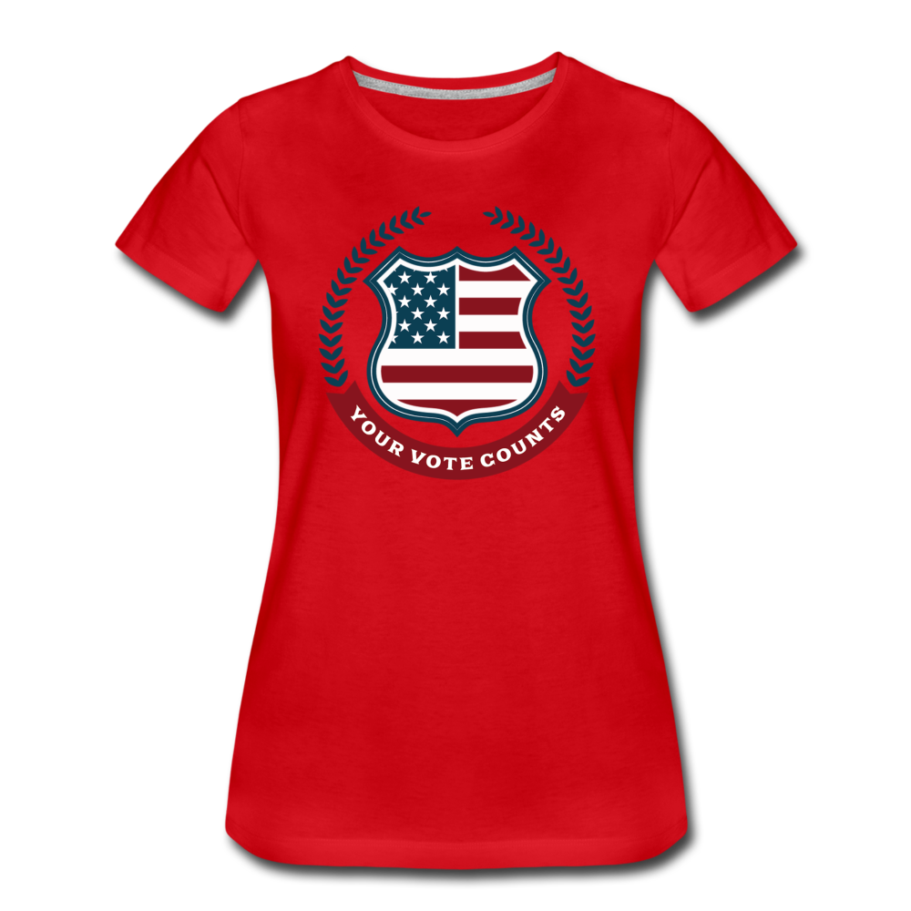 Your Vote Counts - Women’s Premium T-Shirt - red