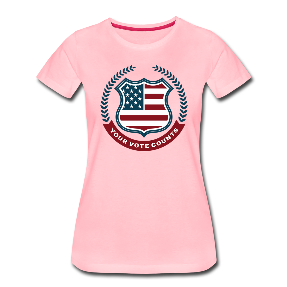 Your Vote Counts - Women’s Premium T-Shirt - pink