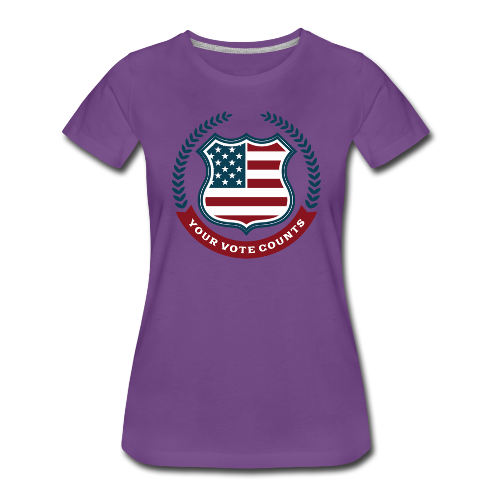 Your Vote Counts - Women’s Premium T-Shirt - purple