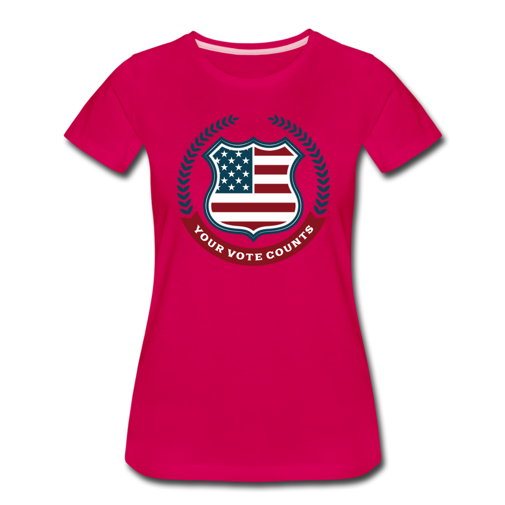 Your Vote Counts - Women’s Premium T-Shirt - dark pink