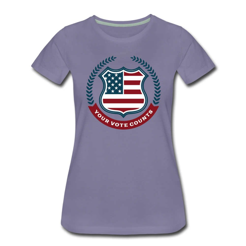 Your Vote Counts - Women’s Premium T-Shirt - washed violet