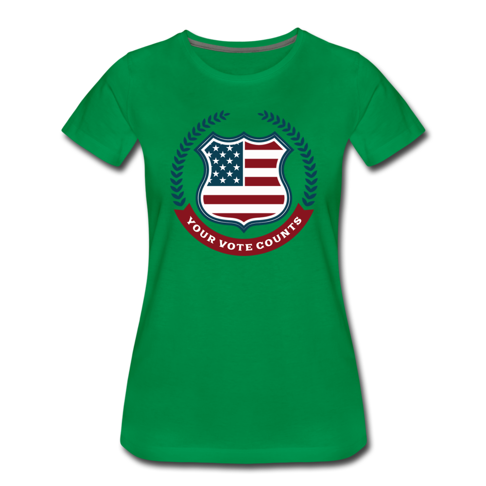 Your Vote Counts - Women’s Premium T-Shirt - kelly green