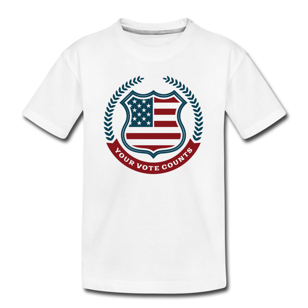 Your Vote Counts - Kids' Premium T-Shirt - white