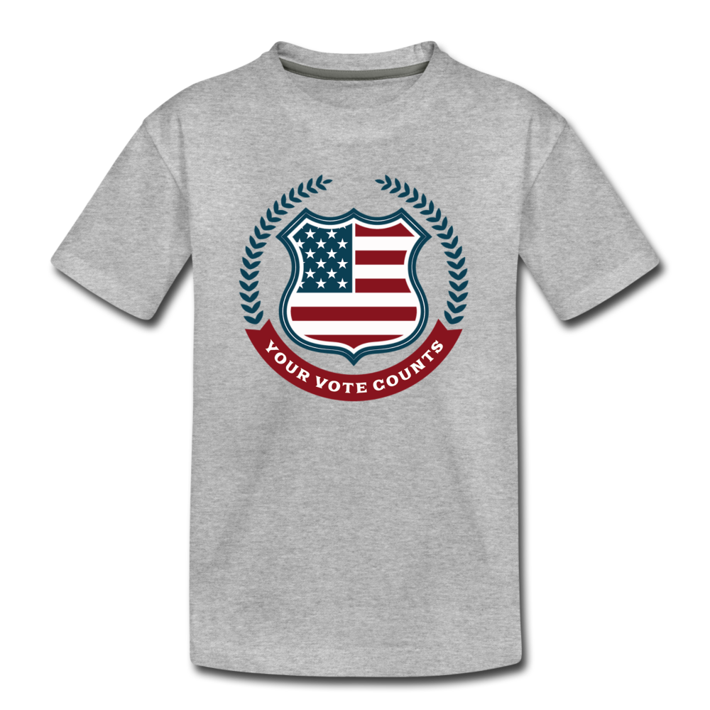 Your Vote Counts - Kids' Premium T-Shirt - heather gray