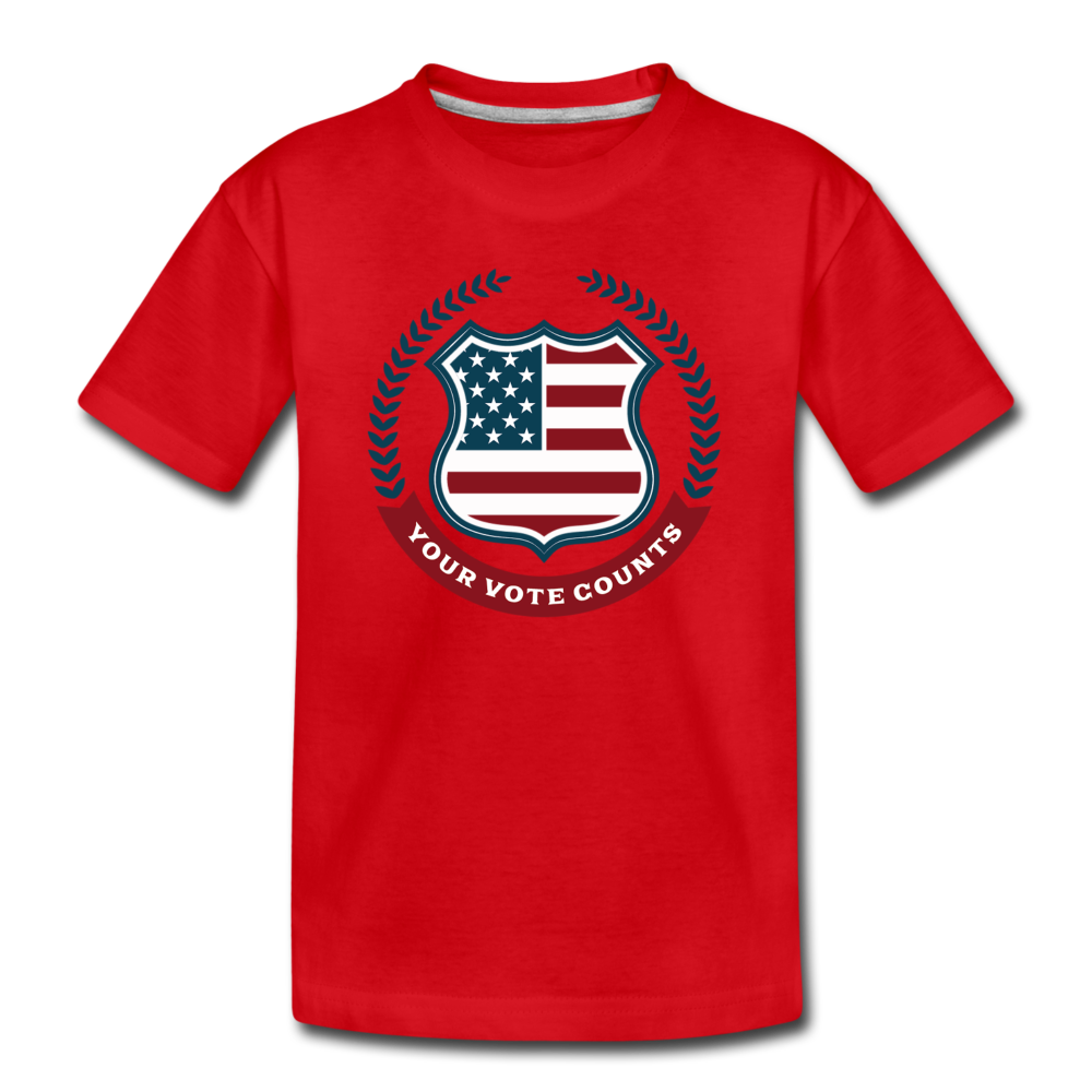 Your Vote Counts - Kids' Premium T-Shirt - red