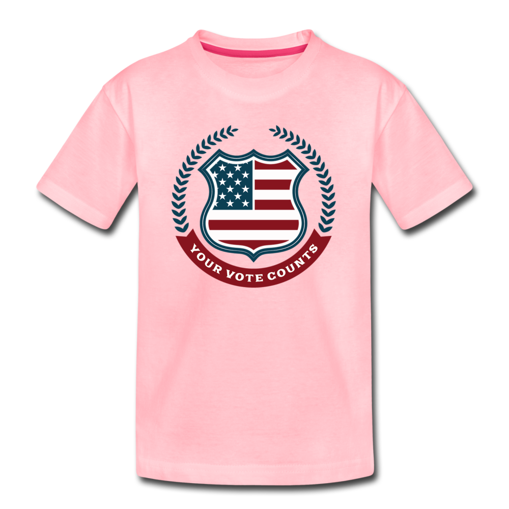 Your Vote Counts - Kids' Premium T-Shirt - pink