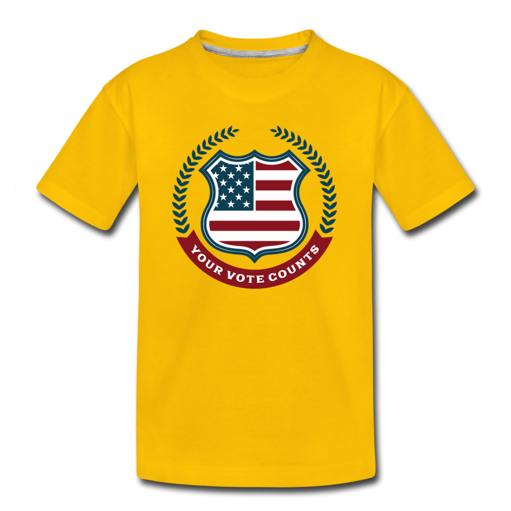 Your Vote Counts - Kids' Premium T-Shirt - sun yellow