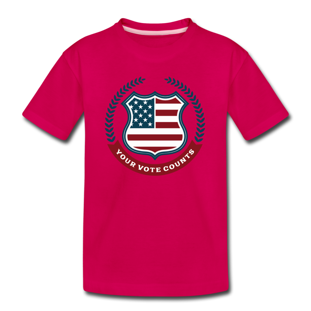 Your Vote Counts - Kids' Premium T-Shirt - dark pink