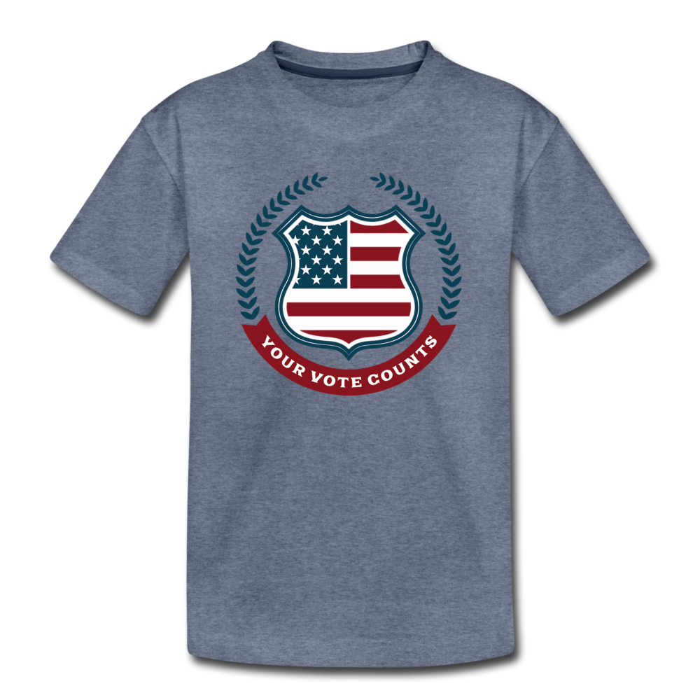 Your Vote Counts - Kids' Premium T-Shirt - heather blue