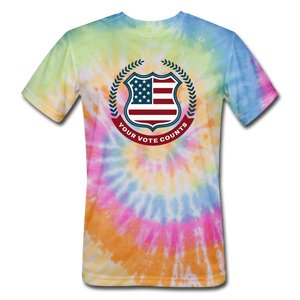 Your Vote Counts - Unisex Tie Dye T-Shirt - rainbow