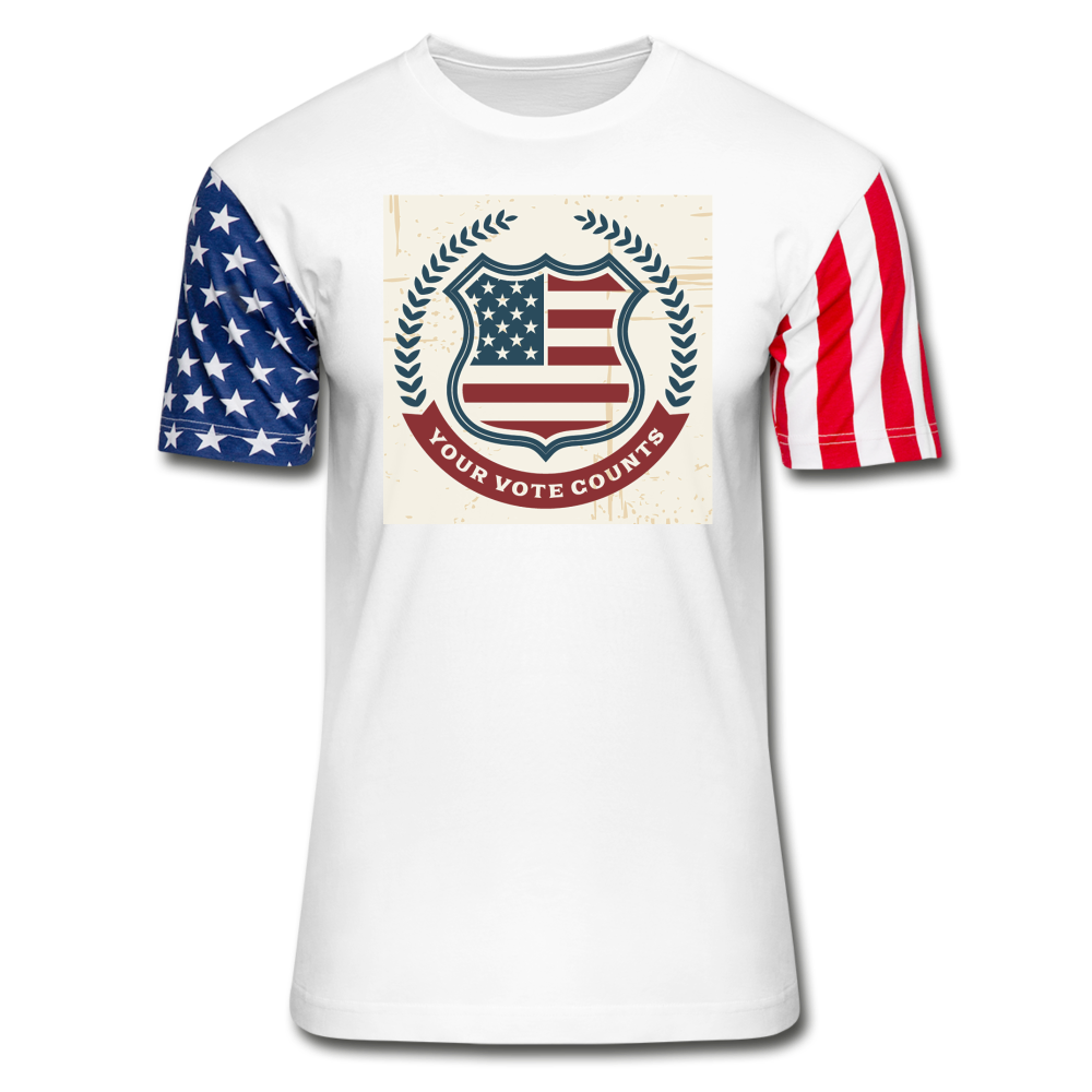 Vintage Your Vote Counts - Stars & Stripes T-Shirt - white