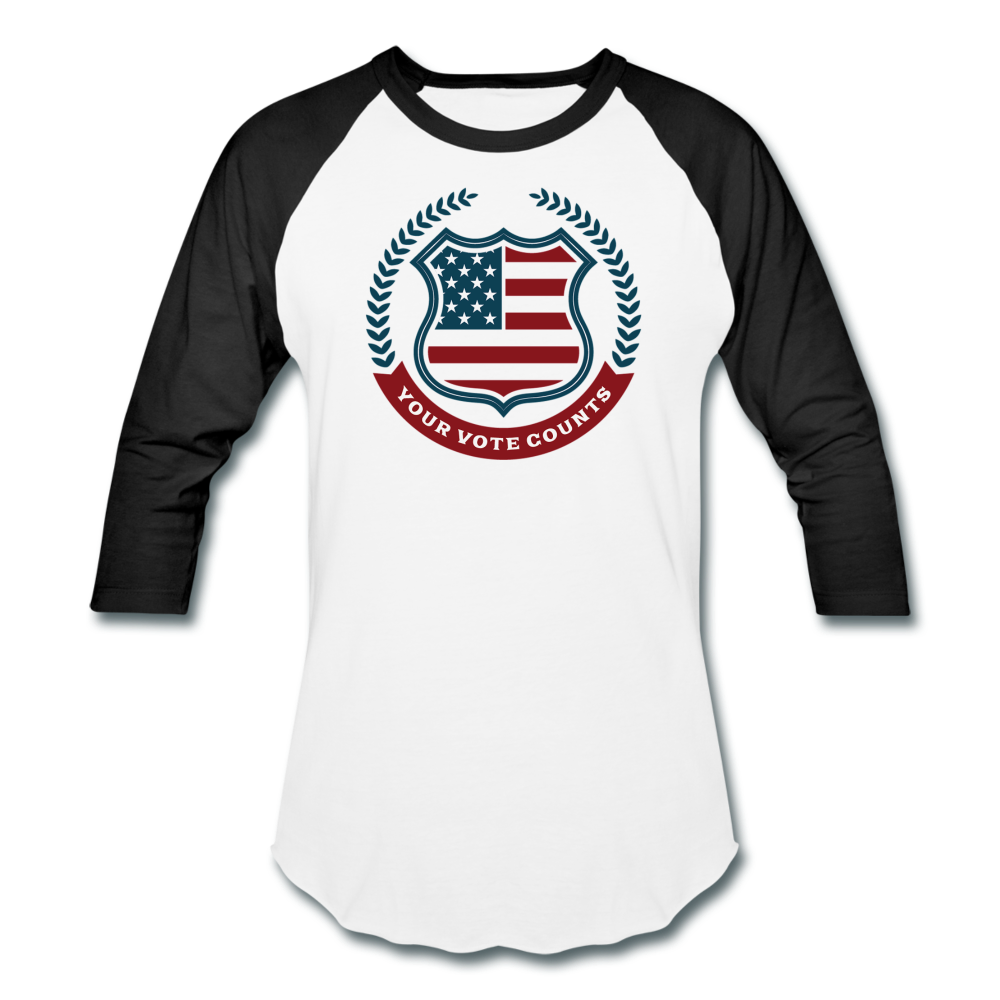 Your Vote Counts - Baseball T-Shirt - white/black