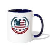 Your Vote Counts - Contrast Coffee Mug - white/cobalt blue