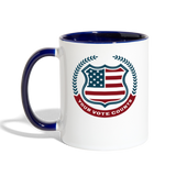 Your Vote Counts - Contrast Coffee Mug - white/cobalt blue