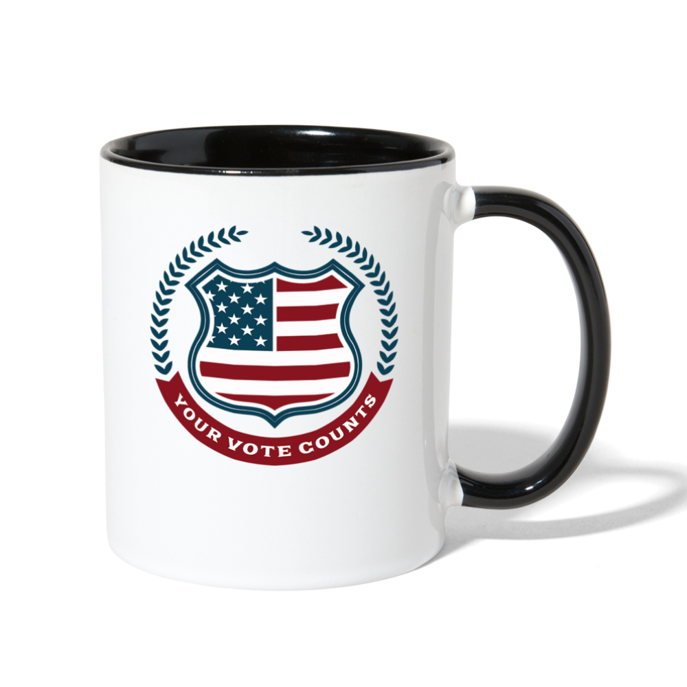 Your Vote Counts - Contrast Coffee Mug - white/black