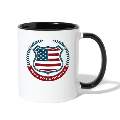 Your Vote Counts - Contrast Coffee Mug - white/black