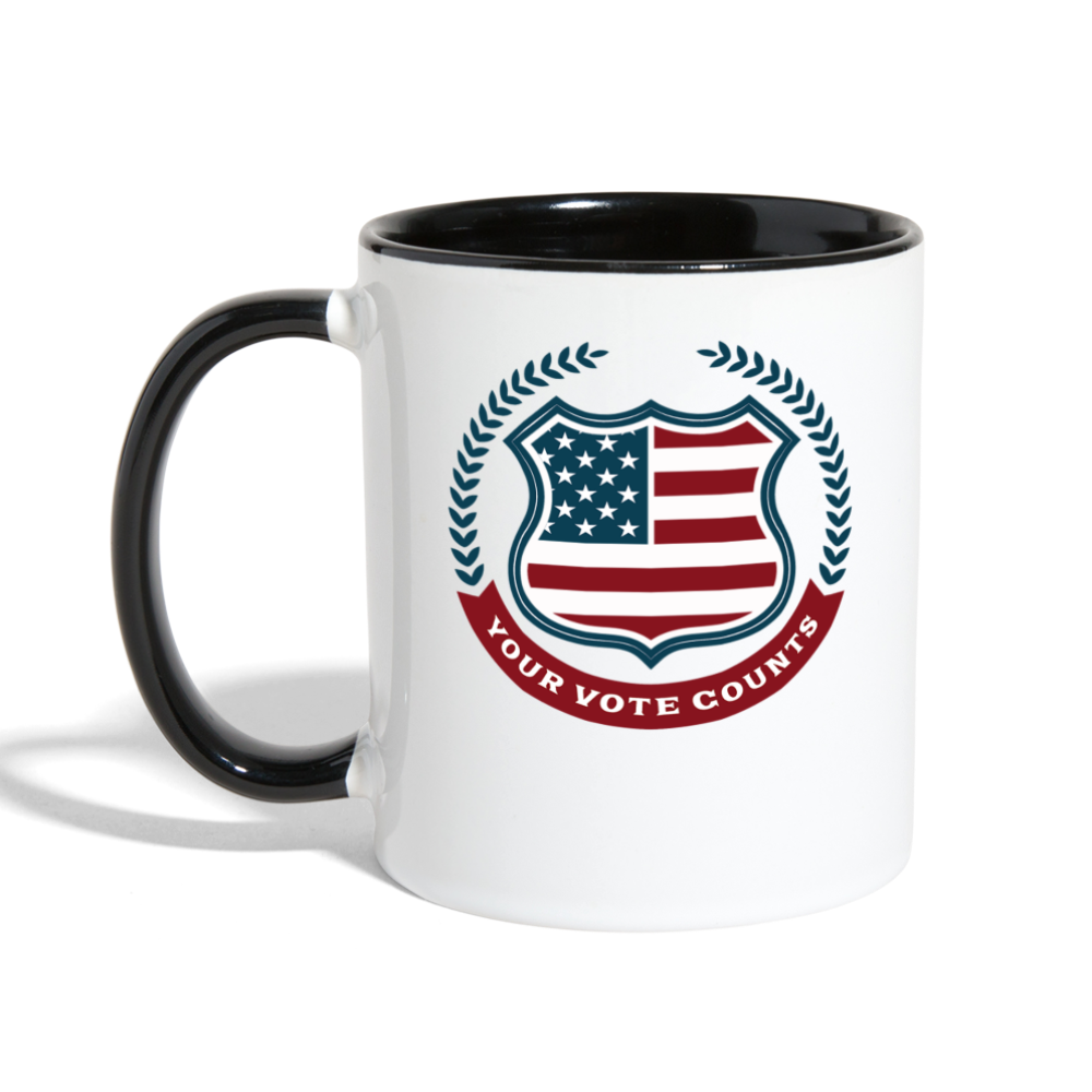 Your Vote Counts - Contrast Coffee Mug - white/black