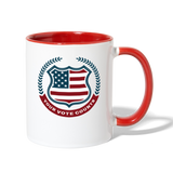 Your Vote Counts - Contrast Coffee Mug - white/red