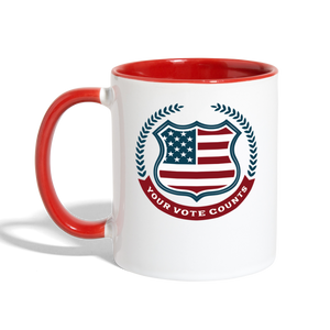 Your Vote Counts - Contrast Coffee Mug - white/red