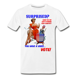 Pinup Voting "Surprised" - Men's Premium T-Shirt - white