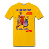 Pinup Voting "Surprised" - Men's Premium T-Shirt - sun yellow