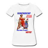 Pinup Voting "Surprised" - Women’s Premium T-Shirt - white