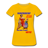 Pinup Voting "Surprised" - Women’s Premium T-Shirt - sun yellow