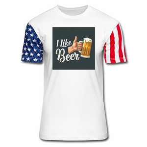 I Like Beer - Stars & Stripes T-Shirt - white