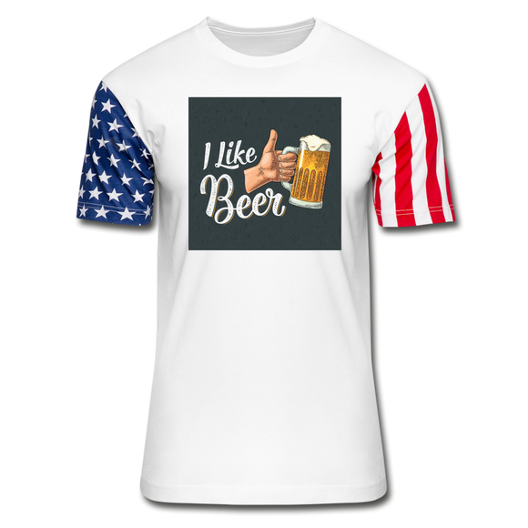 I Like Beer - Stars & Stripes T-Shirt - white