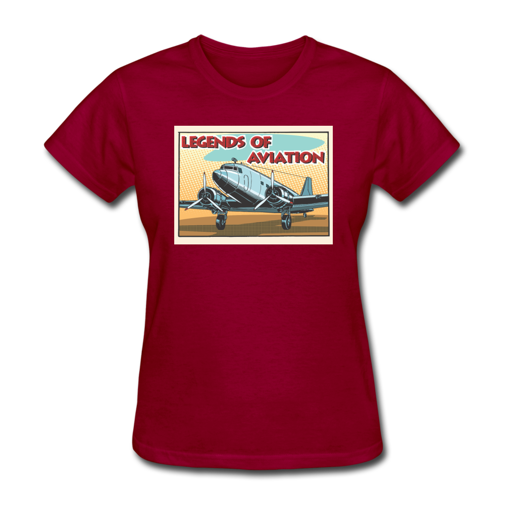 Legends Of Aviation - Women's T-Shirt - dark red