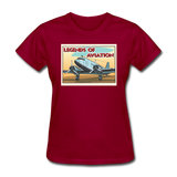 Legends Of Aviation - Women's T-Shirt - dark red