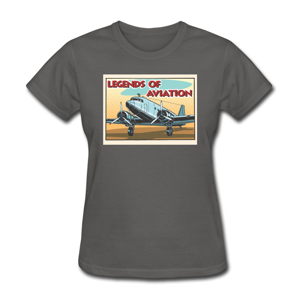 Legends Of Aviation - Women's T-Shirt - charcoal