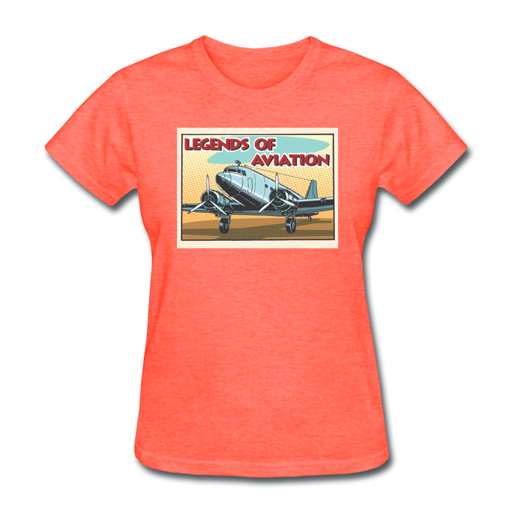 Legends Of Aviation - Women's T-Shirt - heather coral