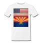 US & Arizona Grunge Flags - Men's Premium T-Shirt - white