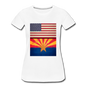 US & Arizona Grunge Flags - Women’s Premium T-Shirt - white