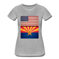 US & Arizona Grunge Flags - Women’s Premium T-Shirt - heather gray