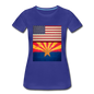 US & Arizona Grunge Flags - Women’s Premium T-Shirt - royal blue