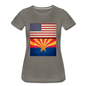 US & Arizona Grunge Flags - Women’s Premium T-Shirt - asphalt gray