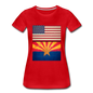 US & Arizona Grunge Flags - Women’s Premium T-Shirt - red