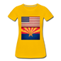 US & Arizona Grunge Flags - Women’s Premium T-Shirt - sun yellow