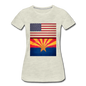 US & Arizona Grunge Flags - Women’s Premium T-Shirt - heather oatmeal