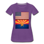 US & Arizona Grunge Flags - Women’s Premium T-Shirt - purple