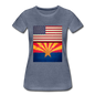 US & Arizona Grunge Flags - Women’s Premium T-Shirt - heather blue